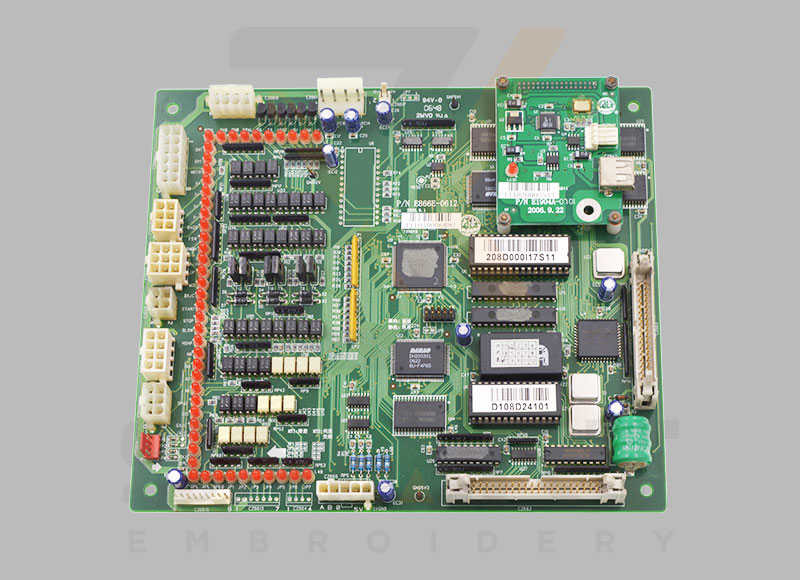 Genuine usou Dahao Electronic CPU placa original cartão principal P/N E866 Máquina de bordado chinesa peças de reposição