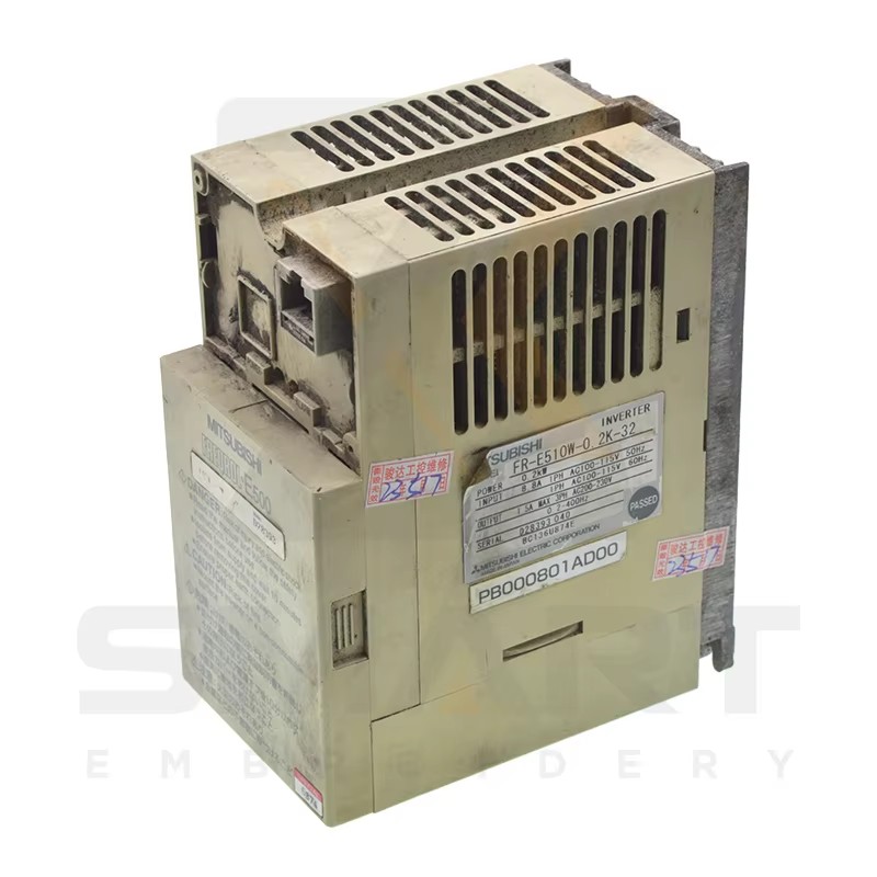 Peças de máquina de embrulho Tajima Inverter usado PB000801AD00 FR-E510W-0.2K-32