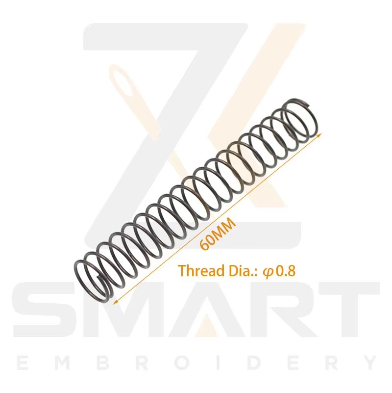 Presser Foot Return Spring Thread Dia. comprimento 0.8MM 60MM para Tajima SWF chinês máquina de embrulho N0502-0.8*55