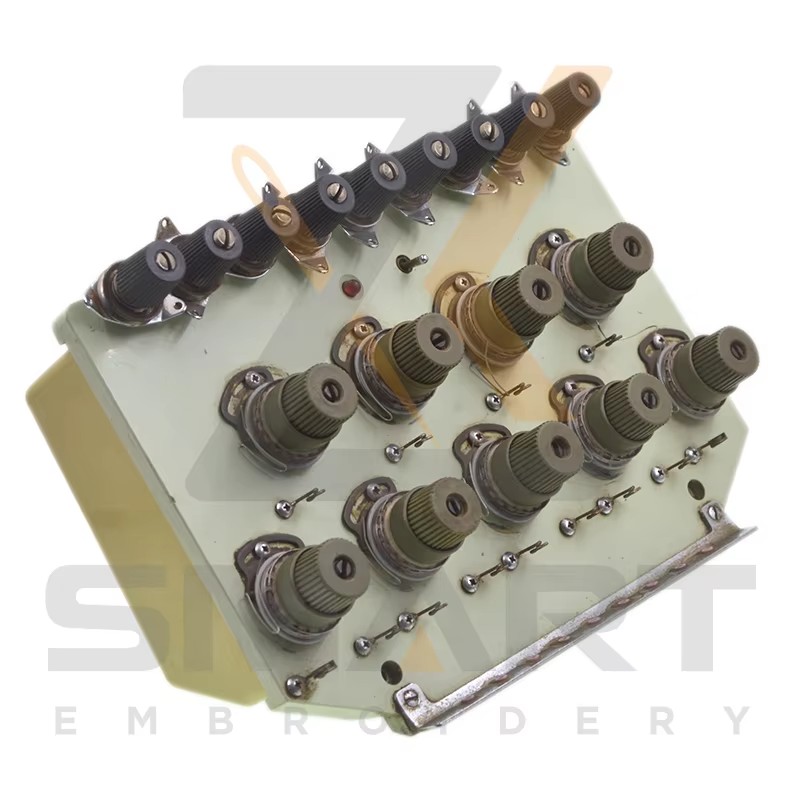 Unidade de base de tensão de 9 cores com placa de base de tensão Tajima Peças de máquina de embrulho T01TJ901-U